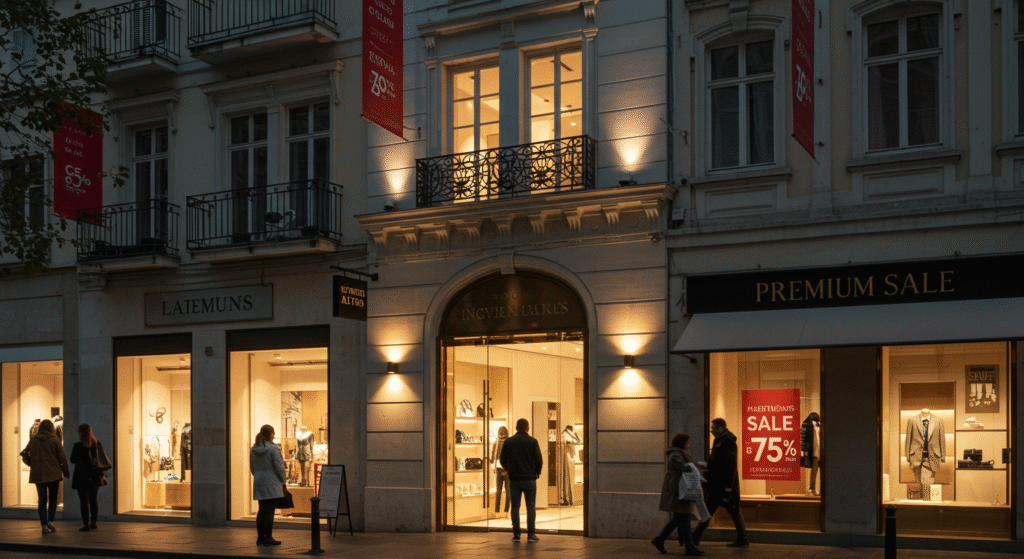 Premium brand build vs dark discount building